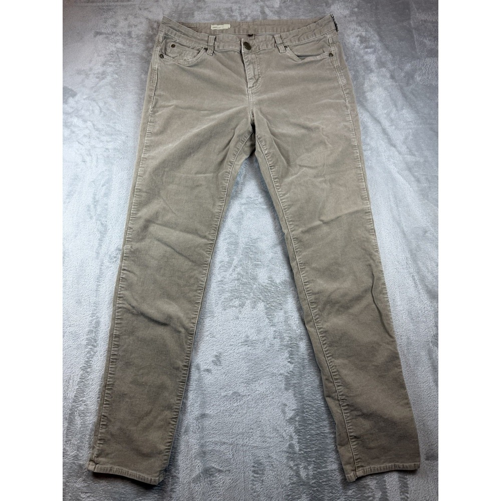 KUT from The Kloth Corduroy Pants Women's Diana Skinny Tan Size 14 Stretch 35x32